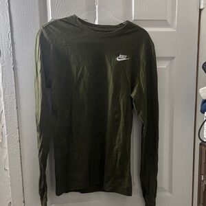 Nike Men's Dark Green Long Sleeve Tee